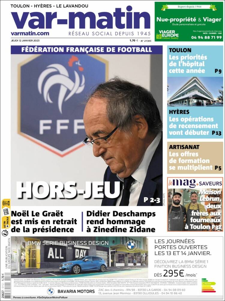 Portada de Var-Matin (Francia)