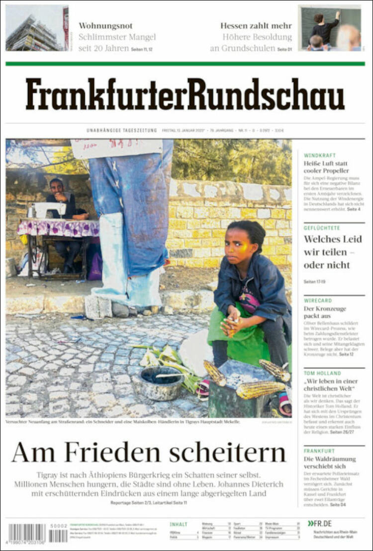 Portada de Frankfurter Rundschau (Germany)