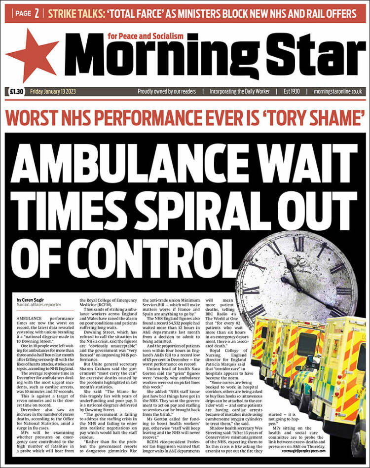Portada de Morning Star (United Kingdom)