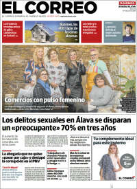 Portada de El Correo - Álava (Spain)