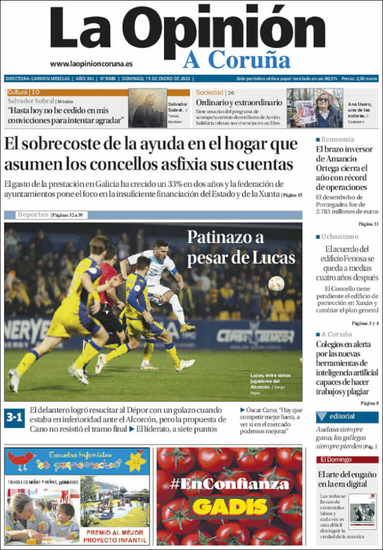 Portada de La Opinión de A Coruña (Spain)