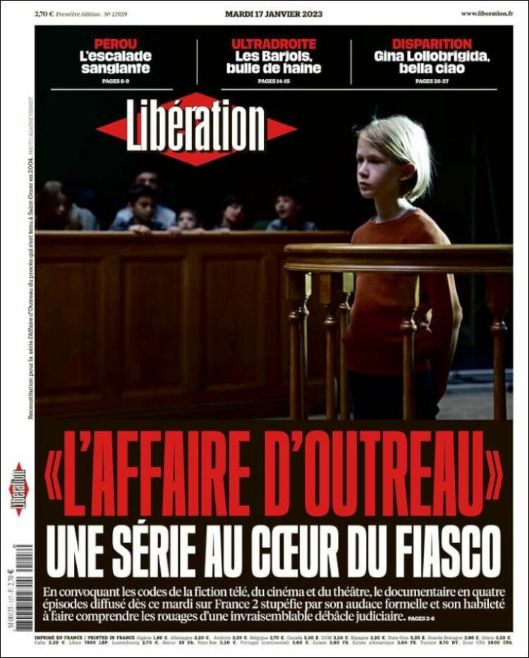 Journal Lib Ration France Les Unes Des Journaux De France Dition