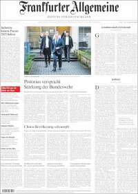 Portada de Frankfurter Allgemeine (Alemania)