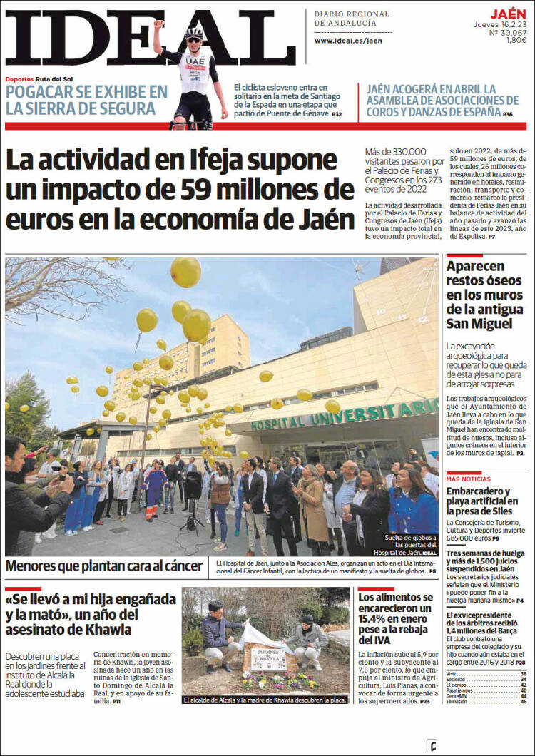 Portada de El Ideal de Jaén (España)