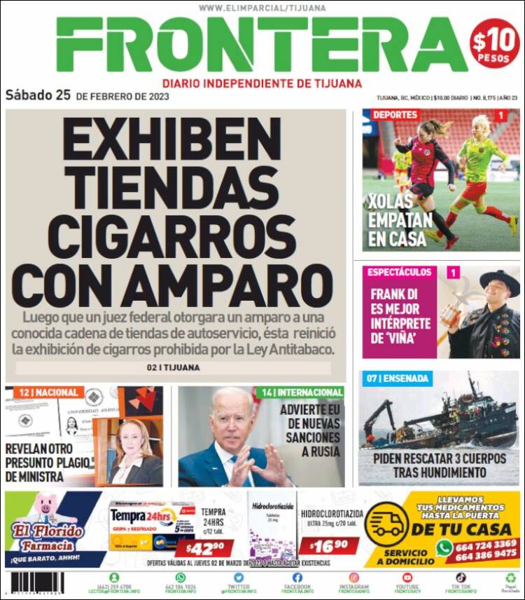 Portada de Frontera (México)