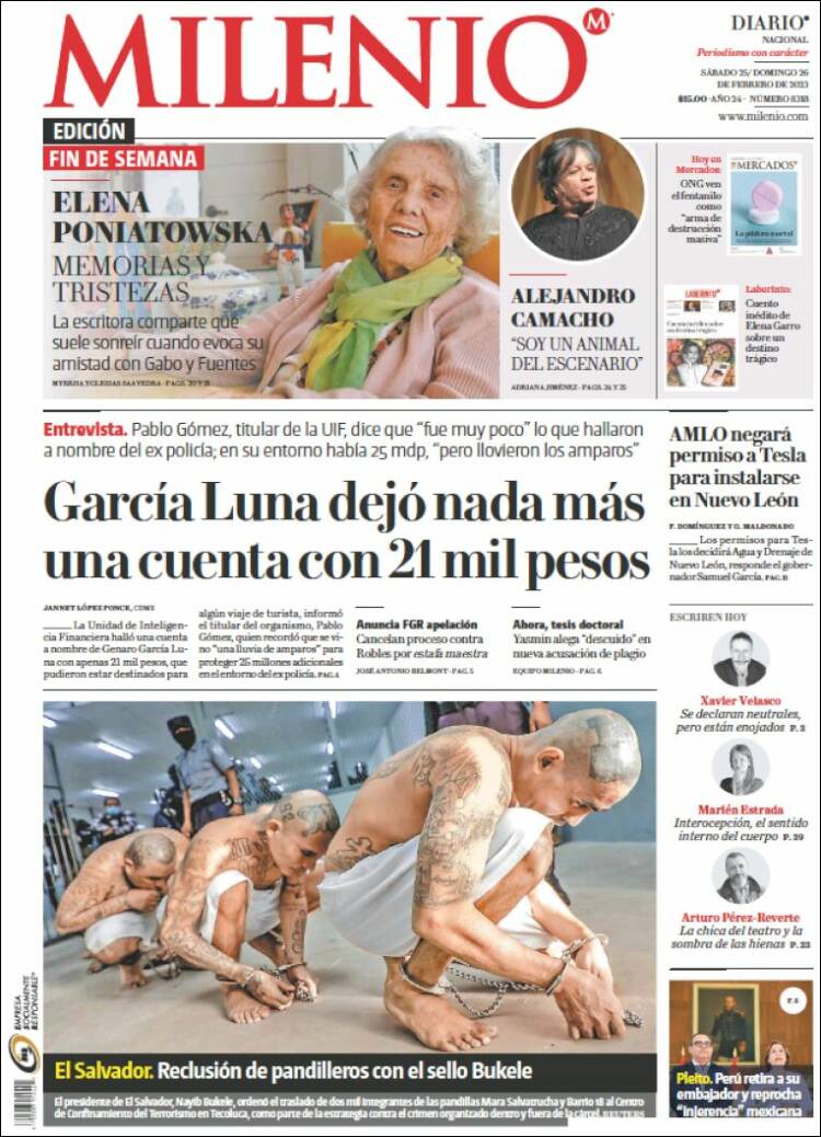 Portada de Milenio (México)
