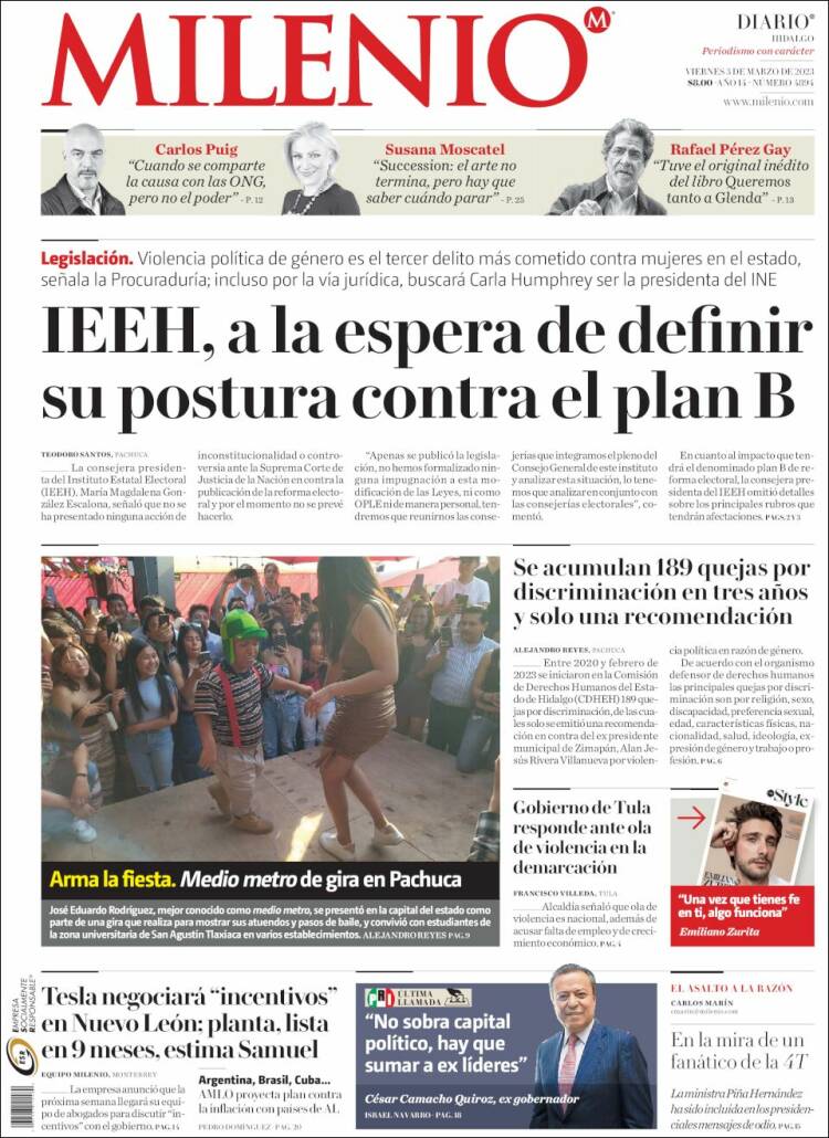 Portada de Milenio de Hidalgo (México)