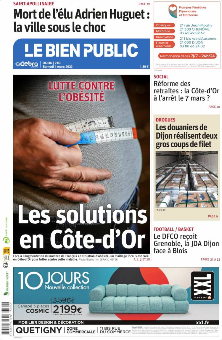 Portada de Le Bien Public (France)