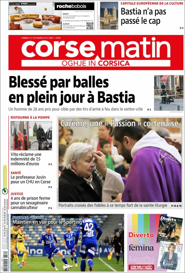 Portada de Corse-Matin (France)