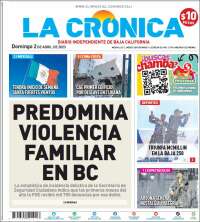 Portada de La Crónica de Baja California (México)
