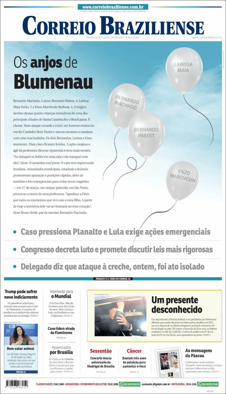 Portada de Correio Braziliense (Brasil)