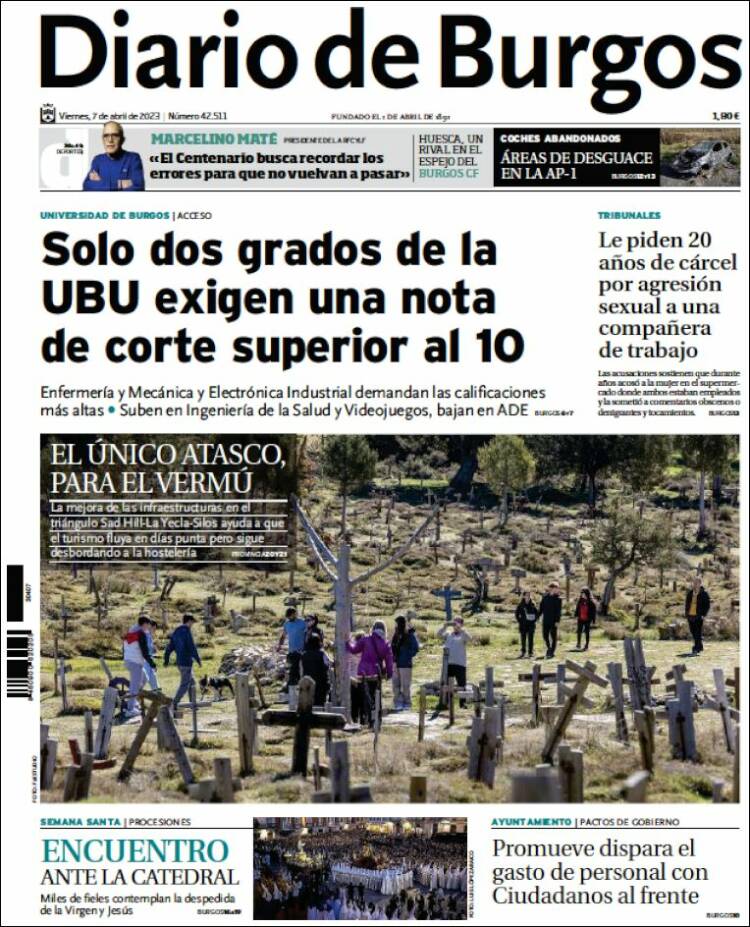 Portada de Diario de Burgos (España)