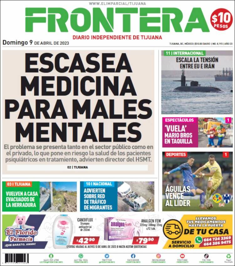 Portada de Frontera (México)