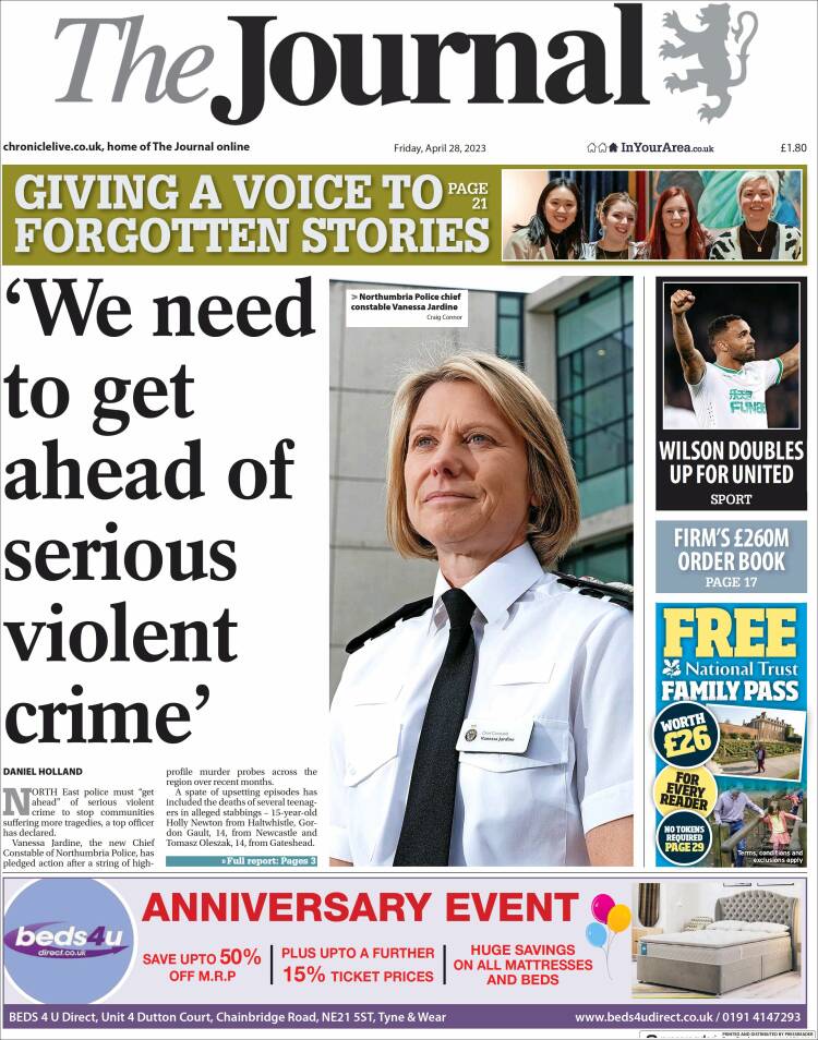 Portada de The Journal (Reino Unido)