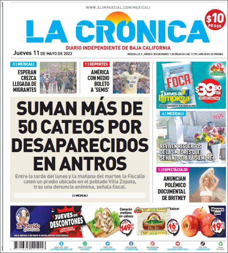 Portada de La Crónica de Baja California (México)