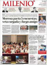 Portada de Milenio - Jalisco (México)