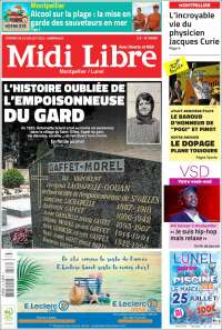 Portada de Midi Libre (Francia)