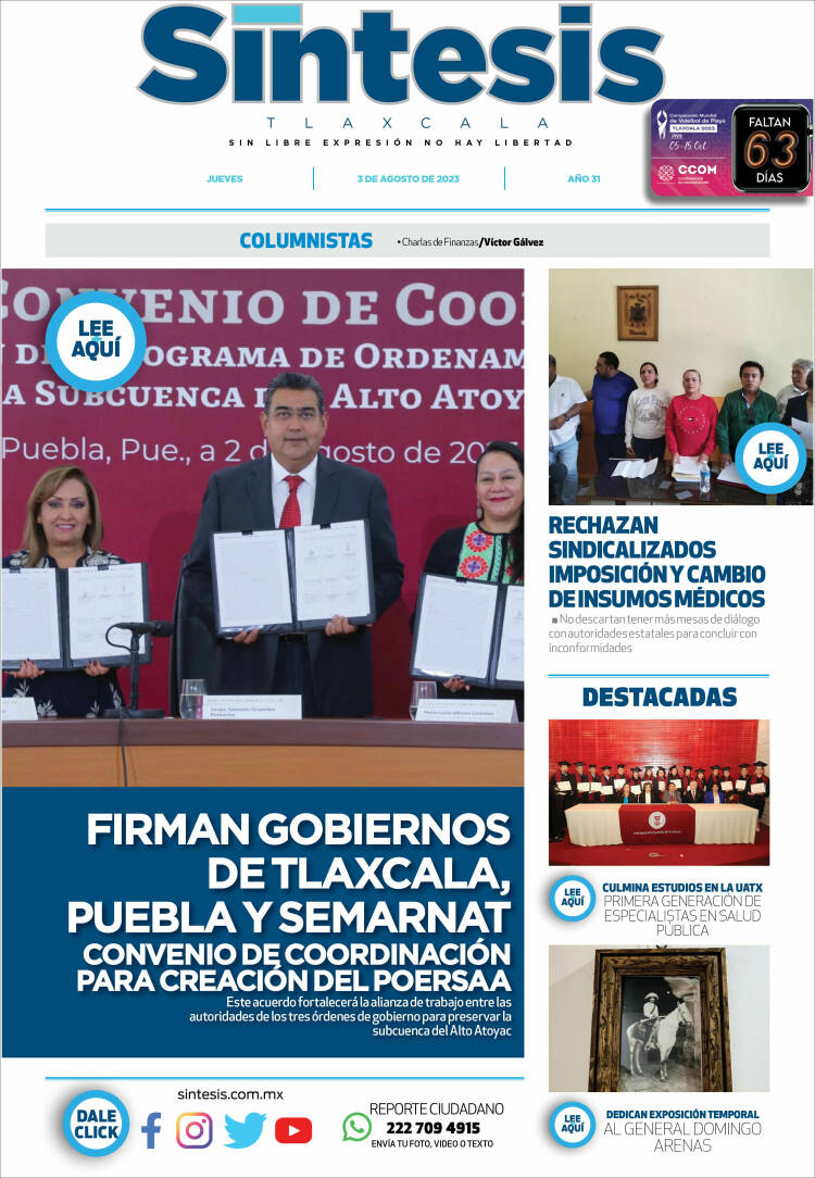 Portada de Síntesis de Tlaxcala (México)