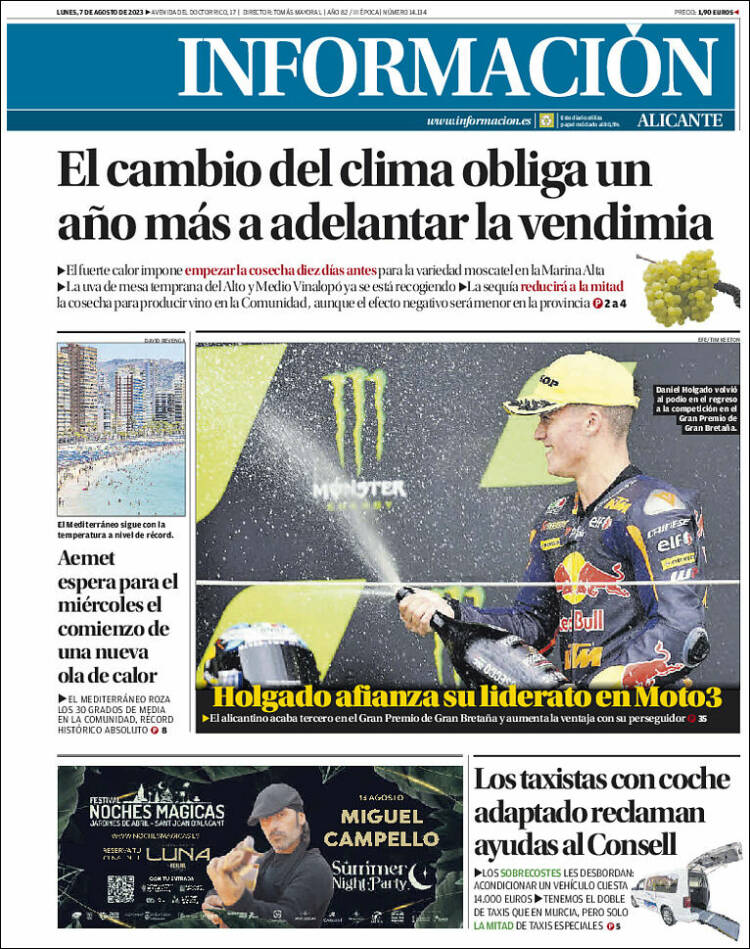 Portada de Diario Información (España)