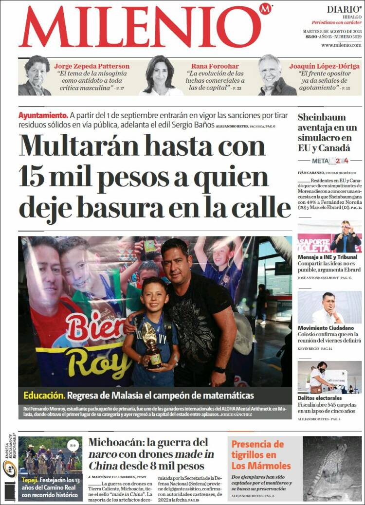 Portada de Milenio de Hidalgo (México)