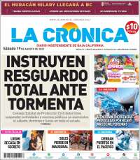 Portada de La Crónica de Baja California (México)