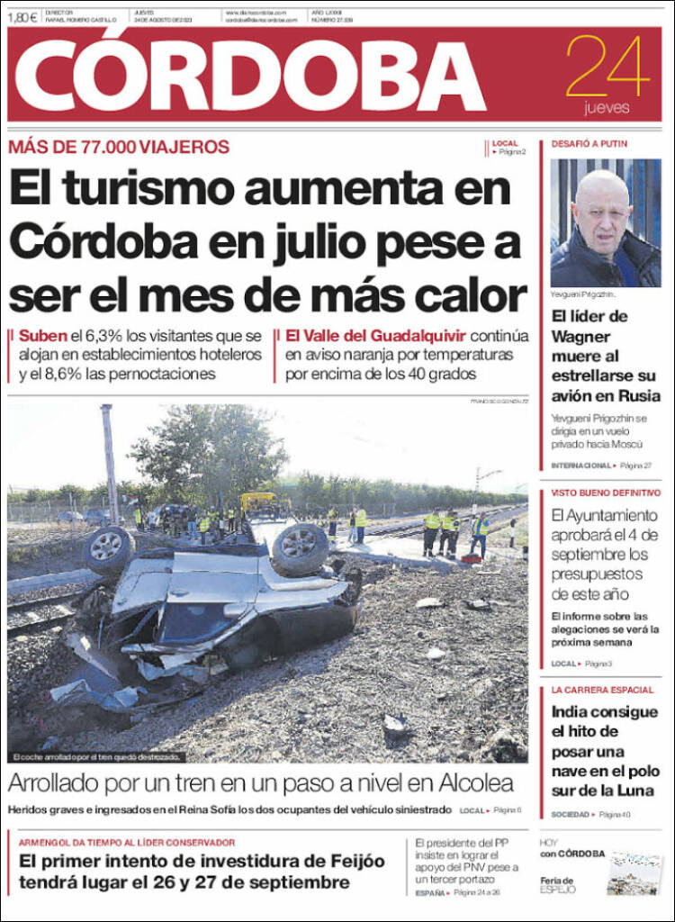 Portada de Diario de Córdoba (España)