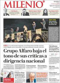 Portada de Milenio - Jalisco (México)