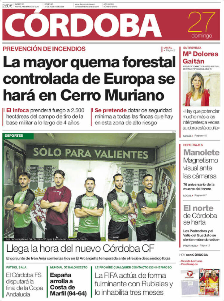 Portada de Diario de Córdoba (España)