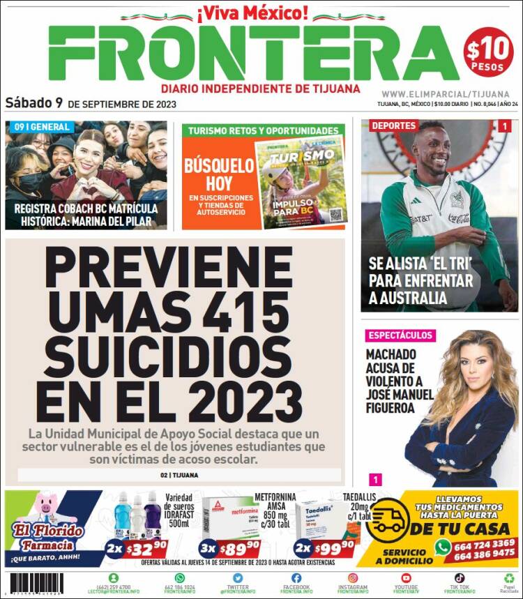 Portada de Frontera (México)