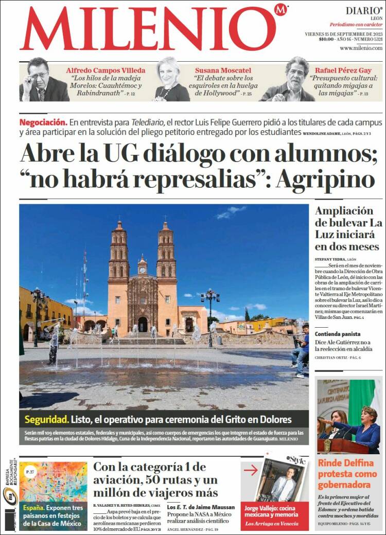 Portada de Milenio de León (México)