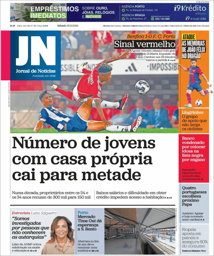 Portada de Jornal de Notícias (Portugal)