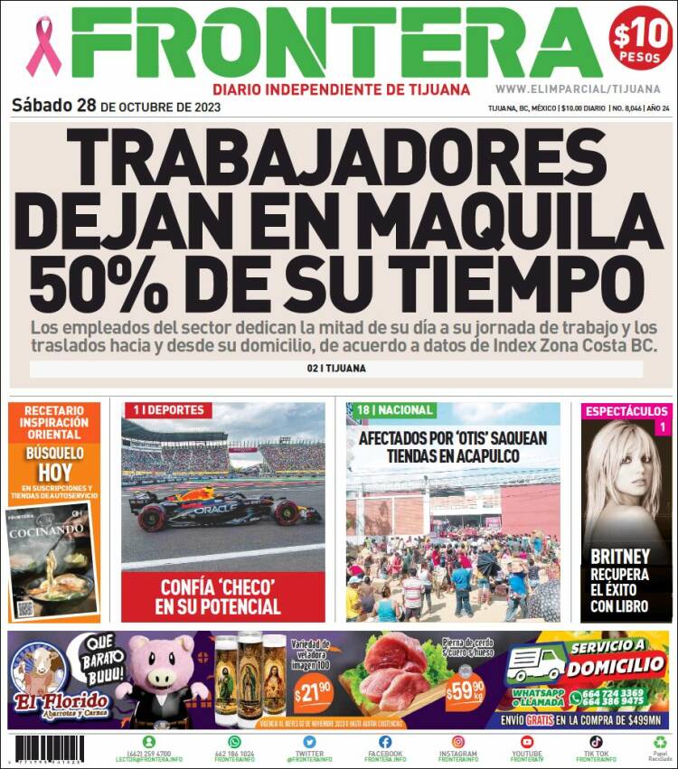 Portada de Frontera (México)