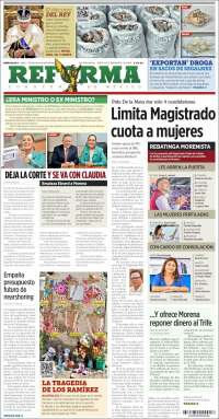 Portada de Reforma (México)