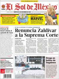 Portada de El Sol de México (México)