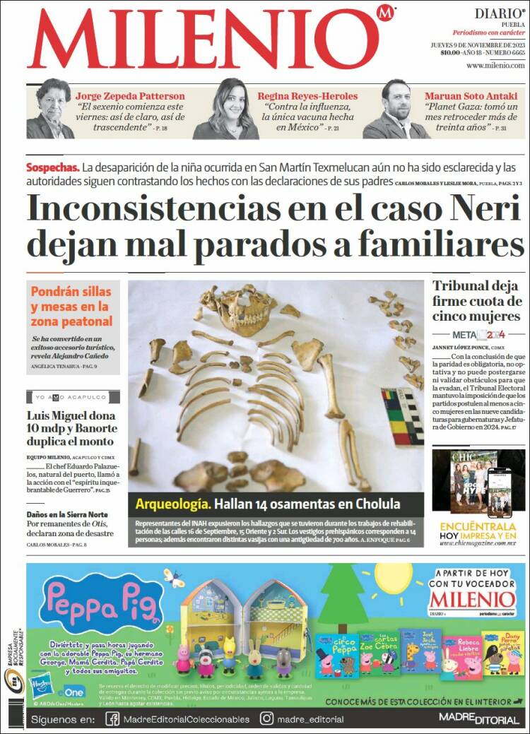 Portada de Milenio de Puebla (México)