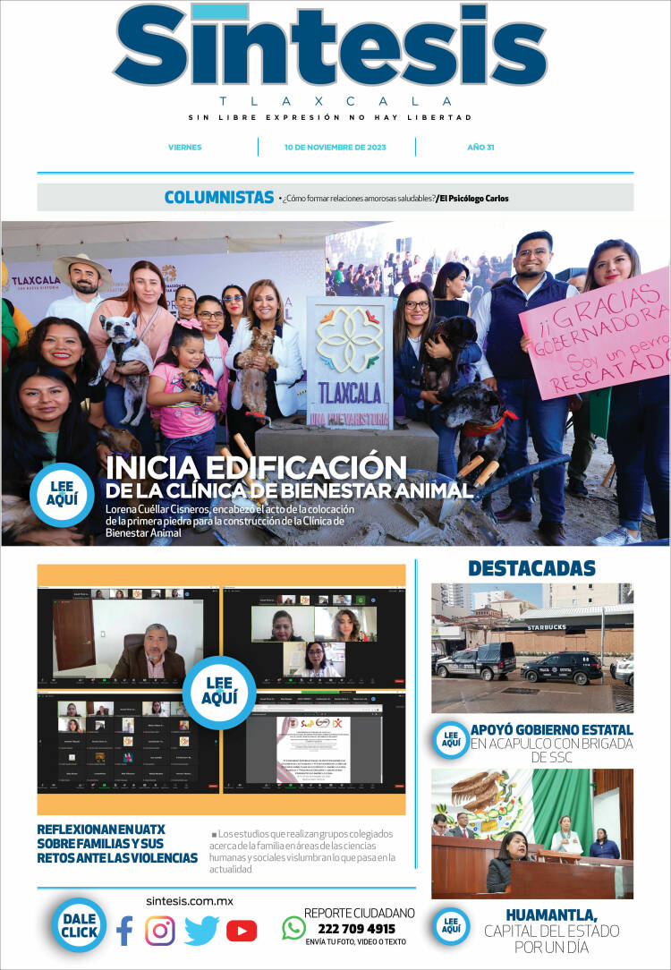 Portada de Síntesis de Tlaxcala (México)