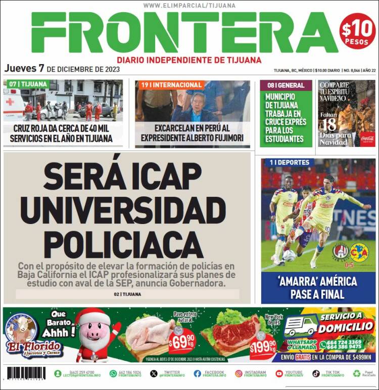 Portada de Frontera (México)