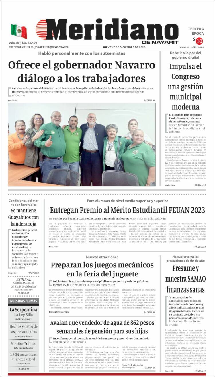 Portada de Meridiano (México)