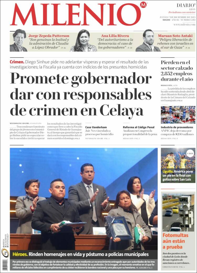 Portada de Milenio de León (México)