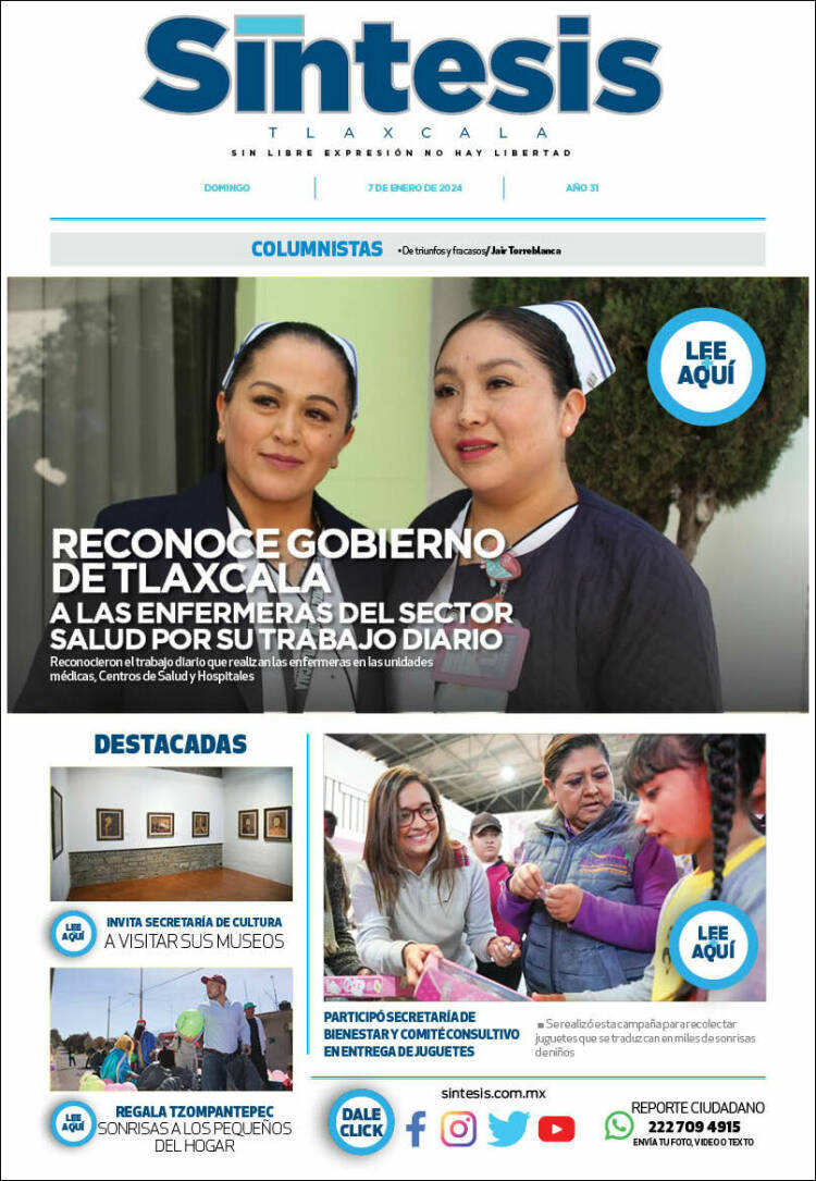 Portada de Síntesis de Tlaxcala (México)