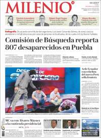 Portada de Milenio de Puebla (México)