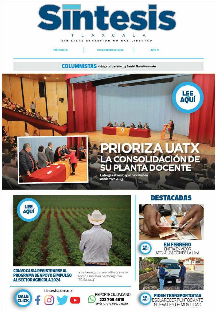 Portada de Síntesis de Tlaxcala (México)