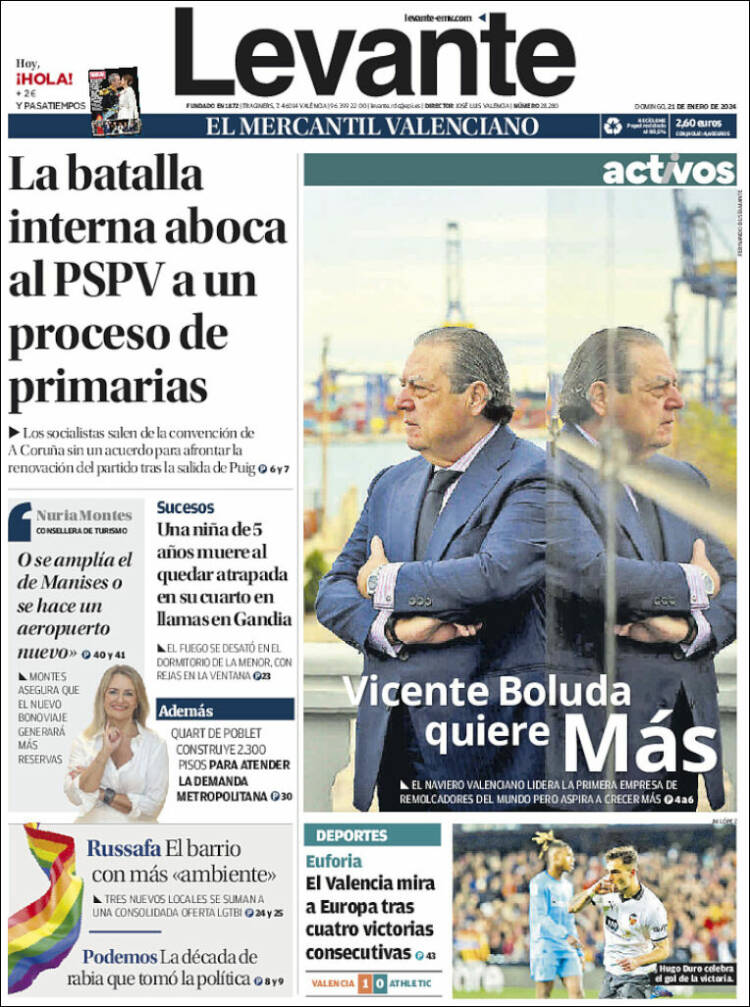 Periódico Levante España Periódicos de España Edición de domingo