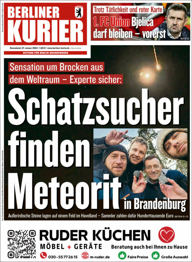 Portada de Berliner Kurier - Startseite BK (Alemania)