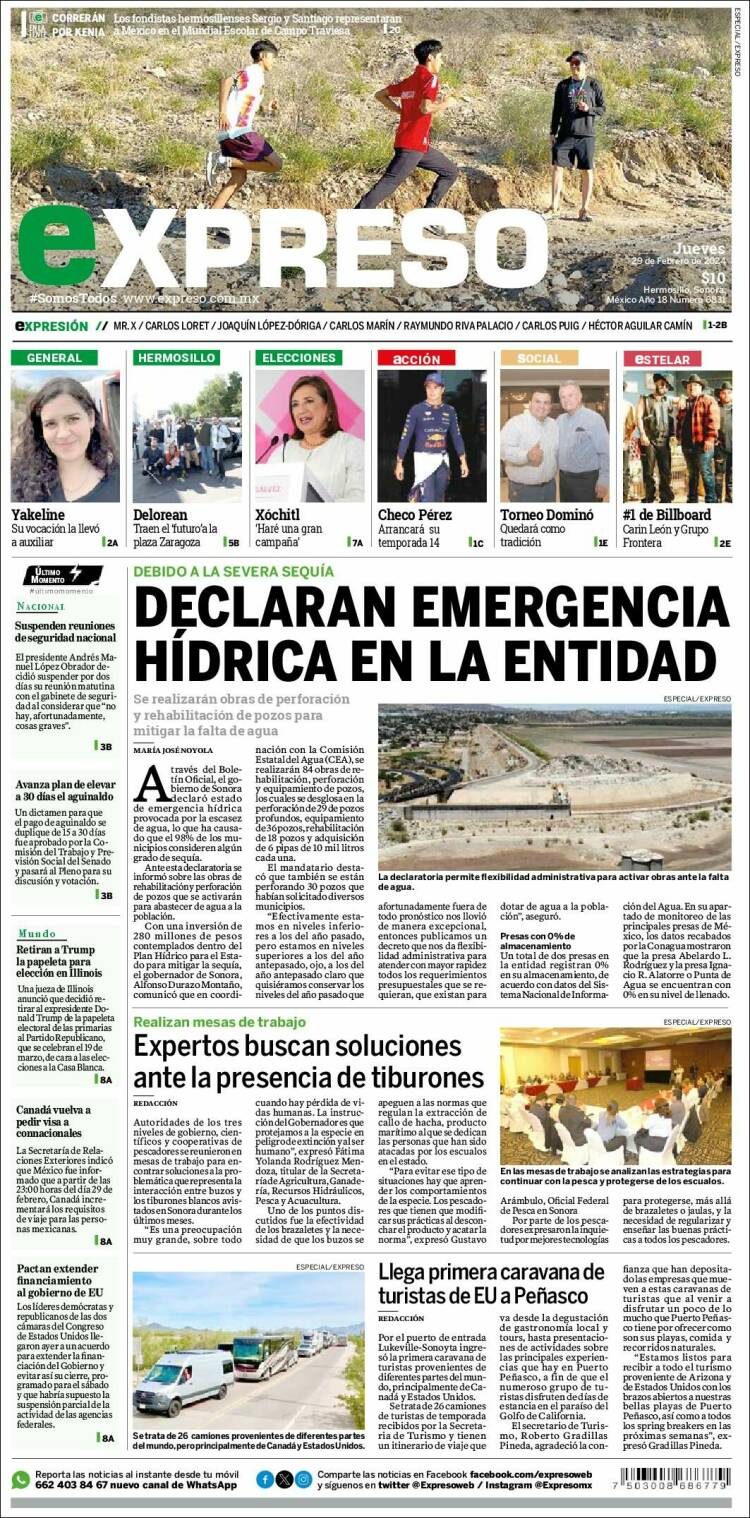 Portada de Expreso (México)