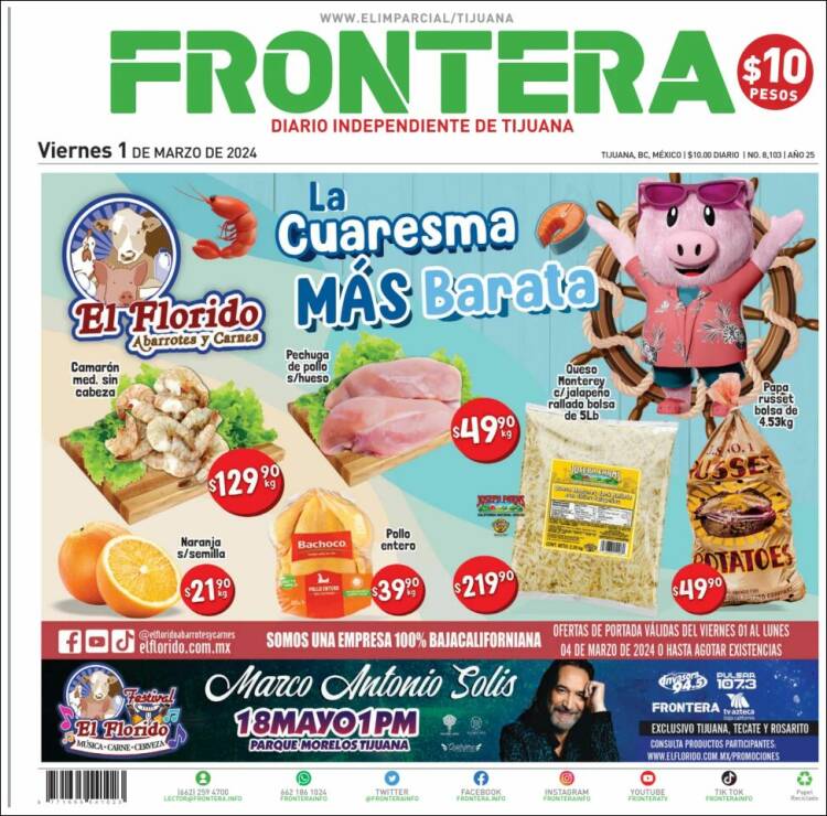 Portada de Frontera (México)