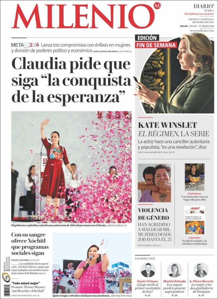 Portada de Milenio de Puebla (México)