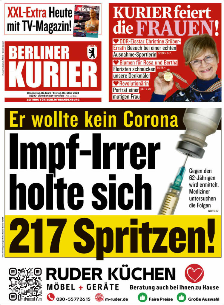 Portada de Berliner Kurier - Startseite BK (Alemania)