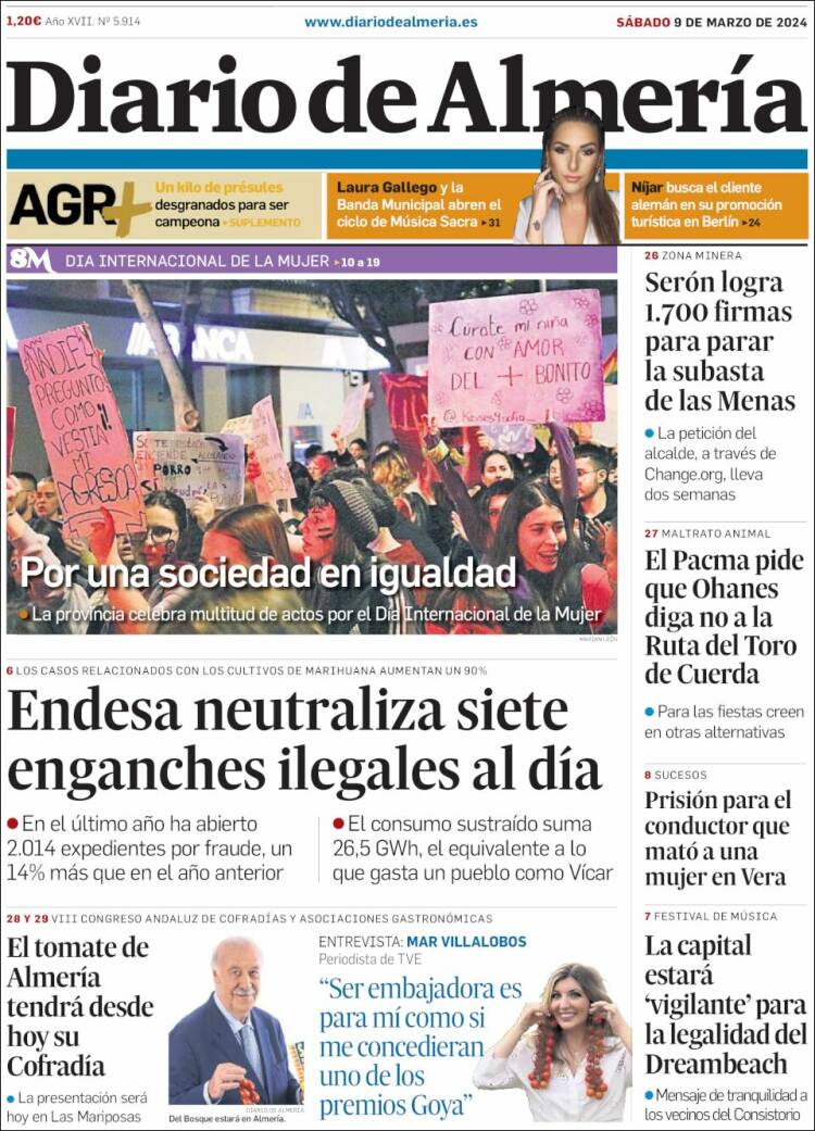Portada de Diario de Almería (España)