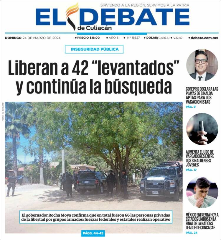 Periódico El Debate de Culiacán México Periódicos de México Edición